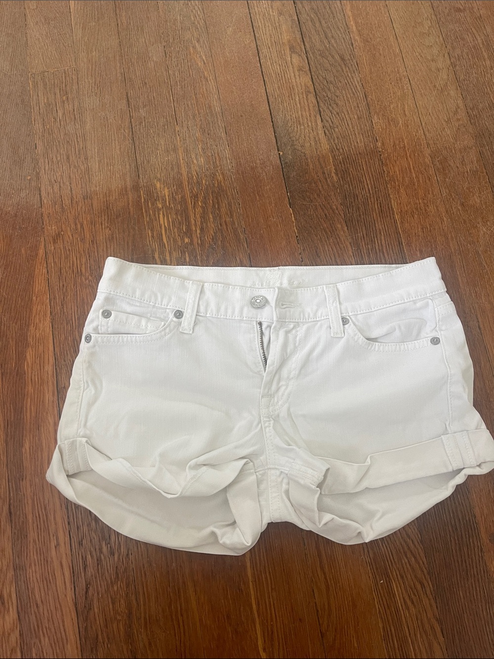 Seven for all mankind size 25 white denim shorts